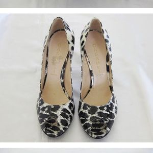 Casadei Italy peep toe pumps
